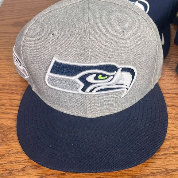Seattle Seahawks Football NFL Hat Bundle- 6 New Era, 2 Nike Dri-Fit - Picture 8 of 17